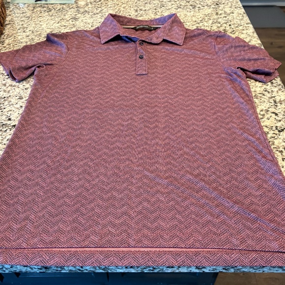 7 Diamonds Tantalum Performance Pima Polo Dusty Rose - Small - Picture 1 of 6